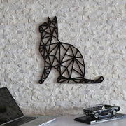 Acessório Decorativo de Parede em Madeira Preta MTK013 v2 - MDF 46x48cm