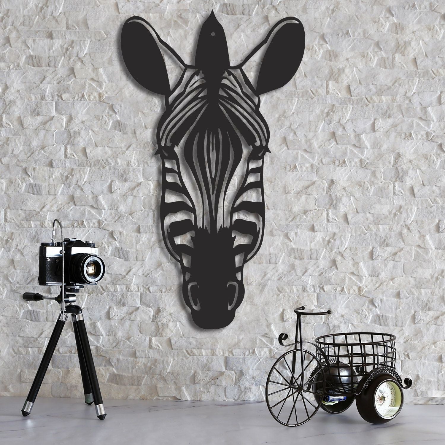 Acessório Decorativo de Parede em Madeira MTK061 v2 - Preto 37x65cm MDF 8mm