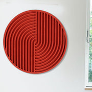 Arte Decorativa em Madeira de Abeto Vermelha 33x33cm - Acessório de Parede Premium ART128