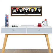 Quadro Decorativo MDF Multicolor OZM826 - Impressão UV 19x70cm com Moldura