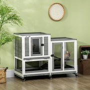 Gaiola para Animais Pequenos 110x50x86 cm - Cinza