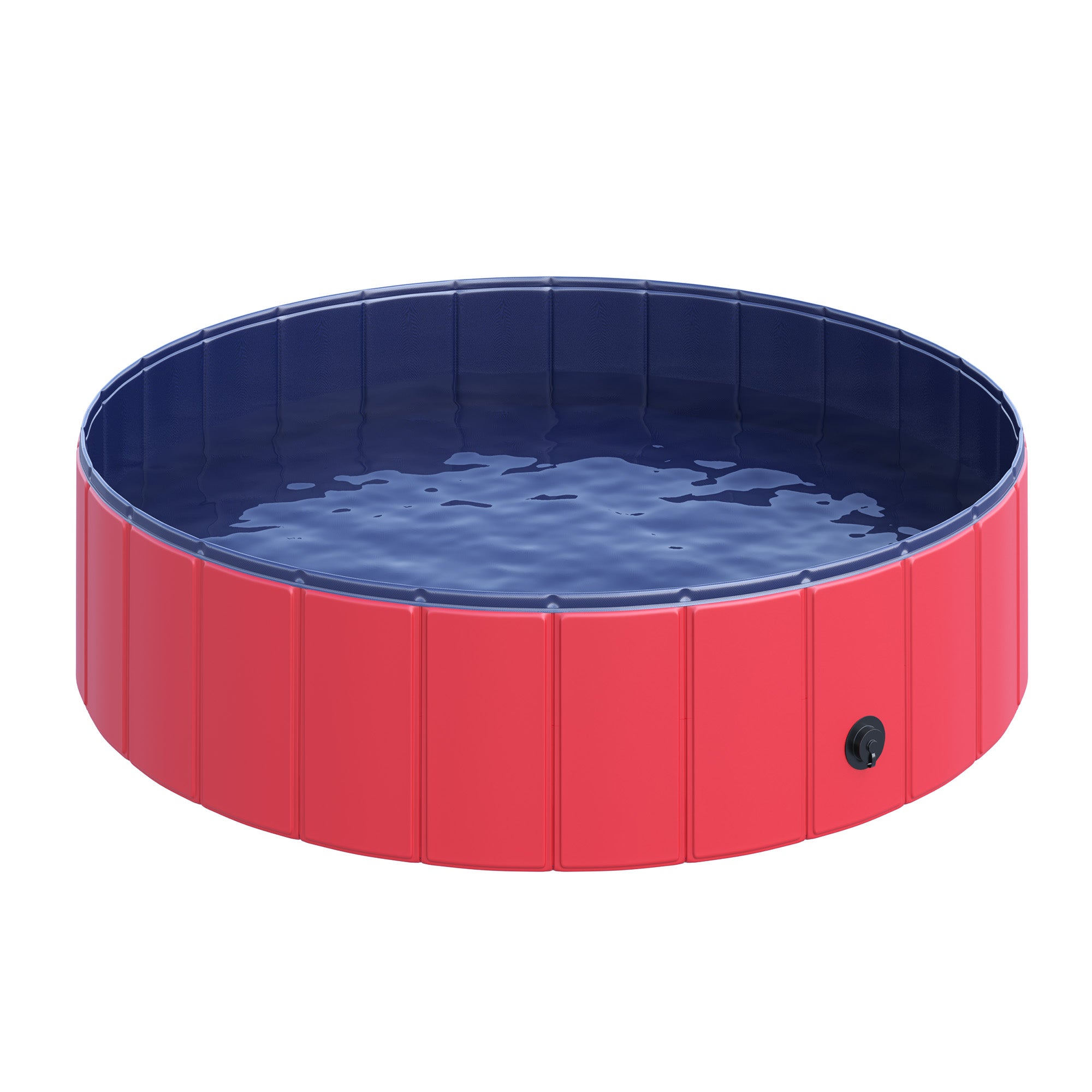 Piscina Dobrável para Animais de Estimação PVC Vermelha Ø120x30 cm