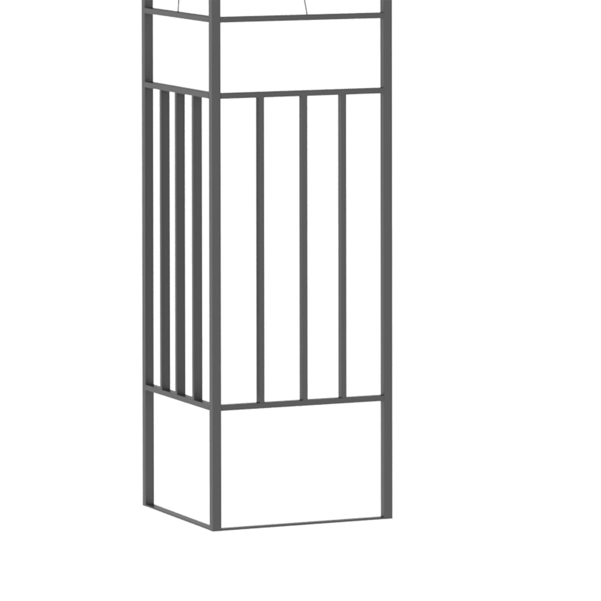 Pérgola de Jardim 3x3 m Cinzenta com Estrutura de Aço - Medidas 295x295x270 cm
