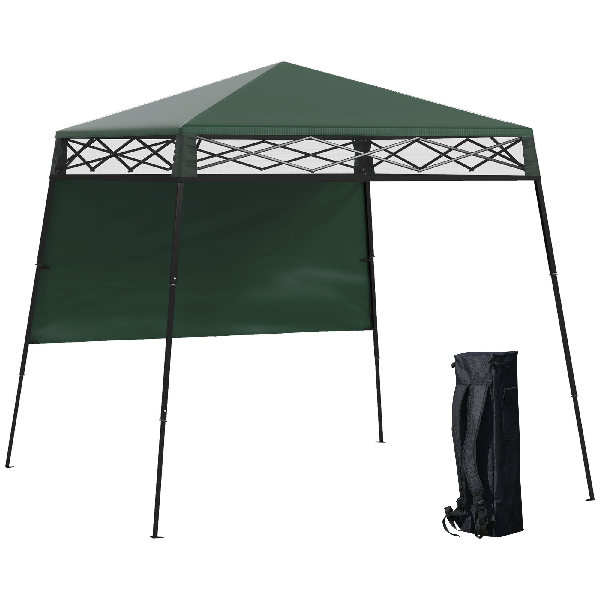 Tenda Dobrável Verde 220x220x200 cm com Proteção UV50+