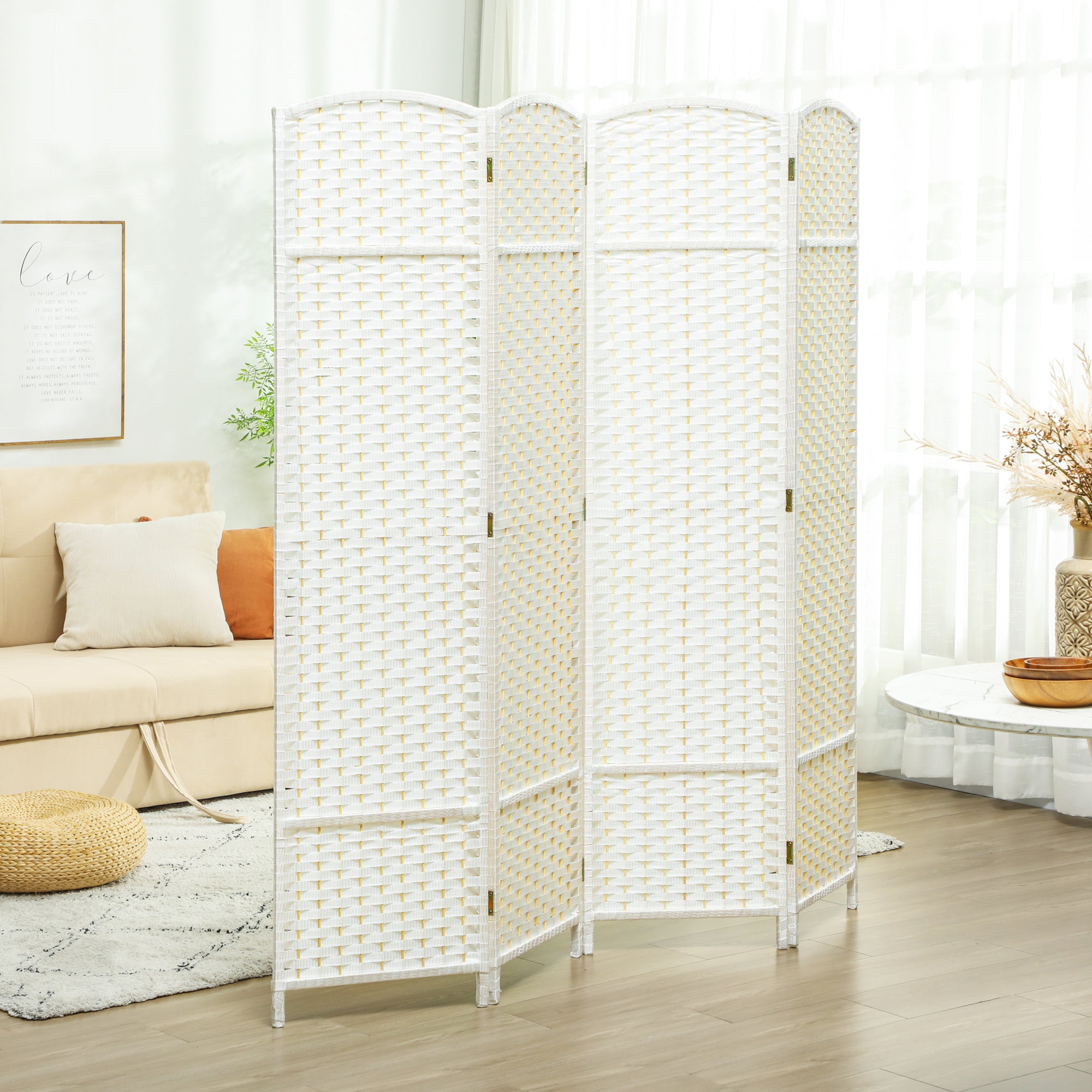 Biombo Separador de Ambientes 160x170 cm Branco