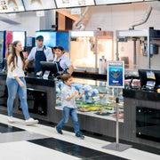 Suporte de Exibição de Chão Autoportante A4 em Metal Ajustável Prateado