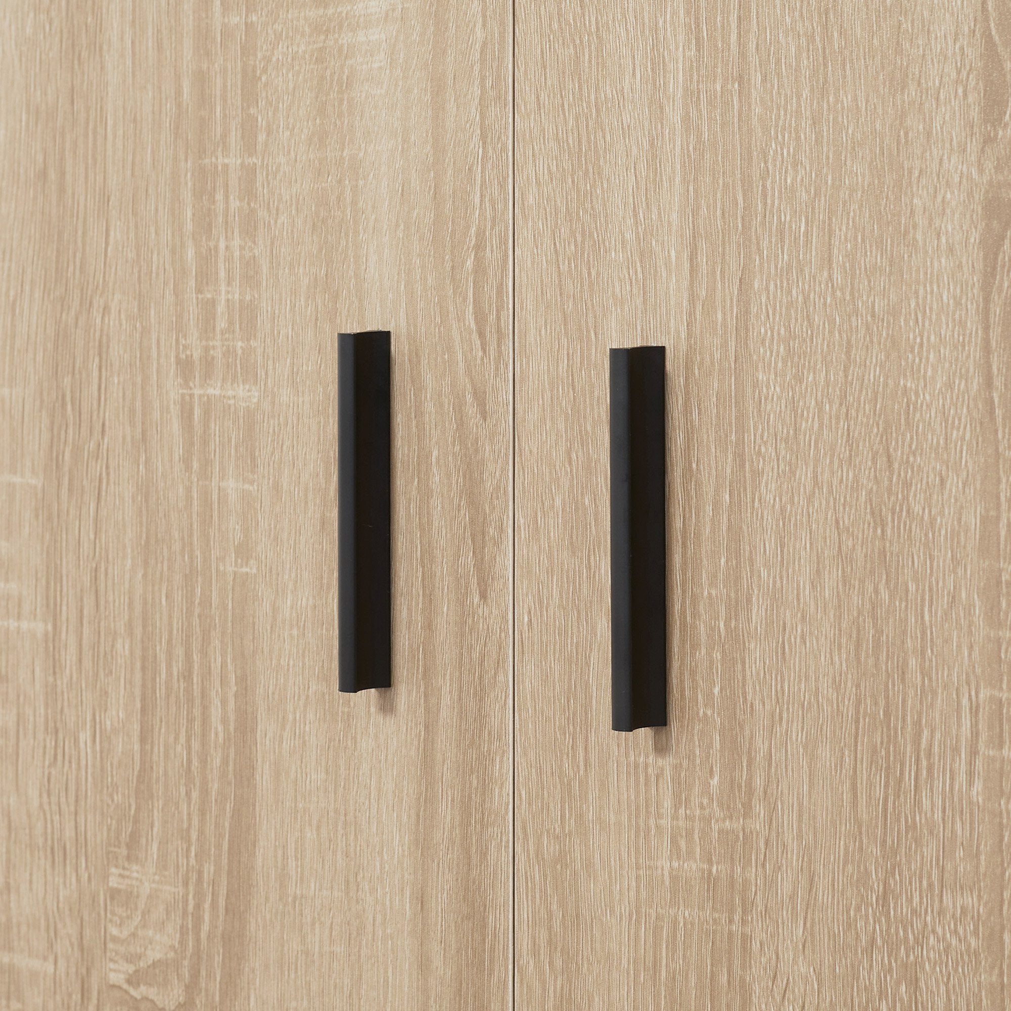 Aparador de Sala Moderno em Madeira Natural 80x30x96.5 cm