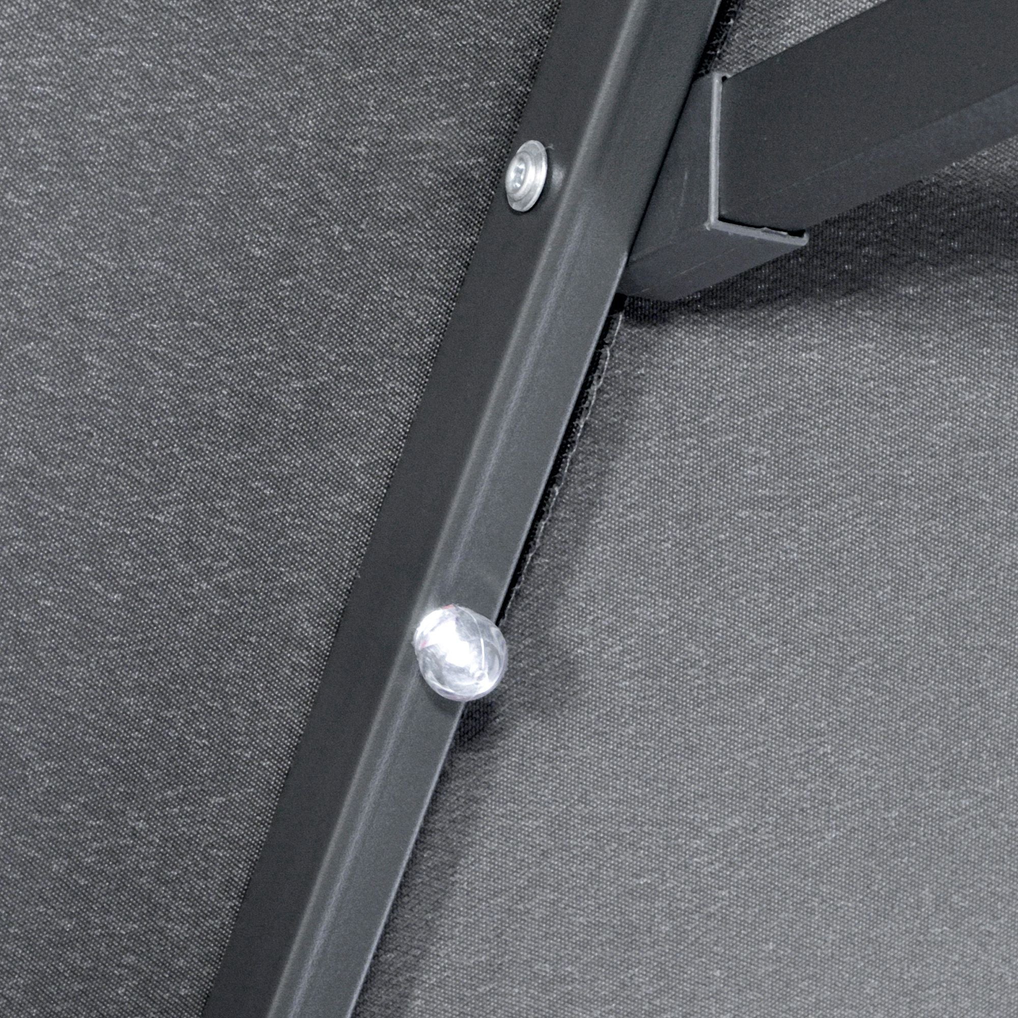 Chapéu de Sol Duplo 295x150x219 cm Cinzento