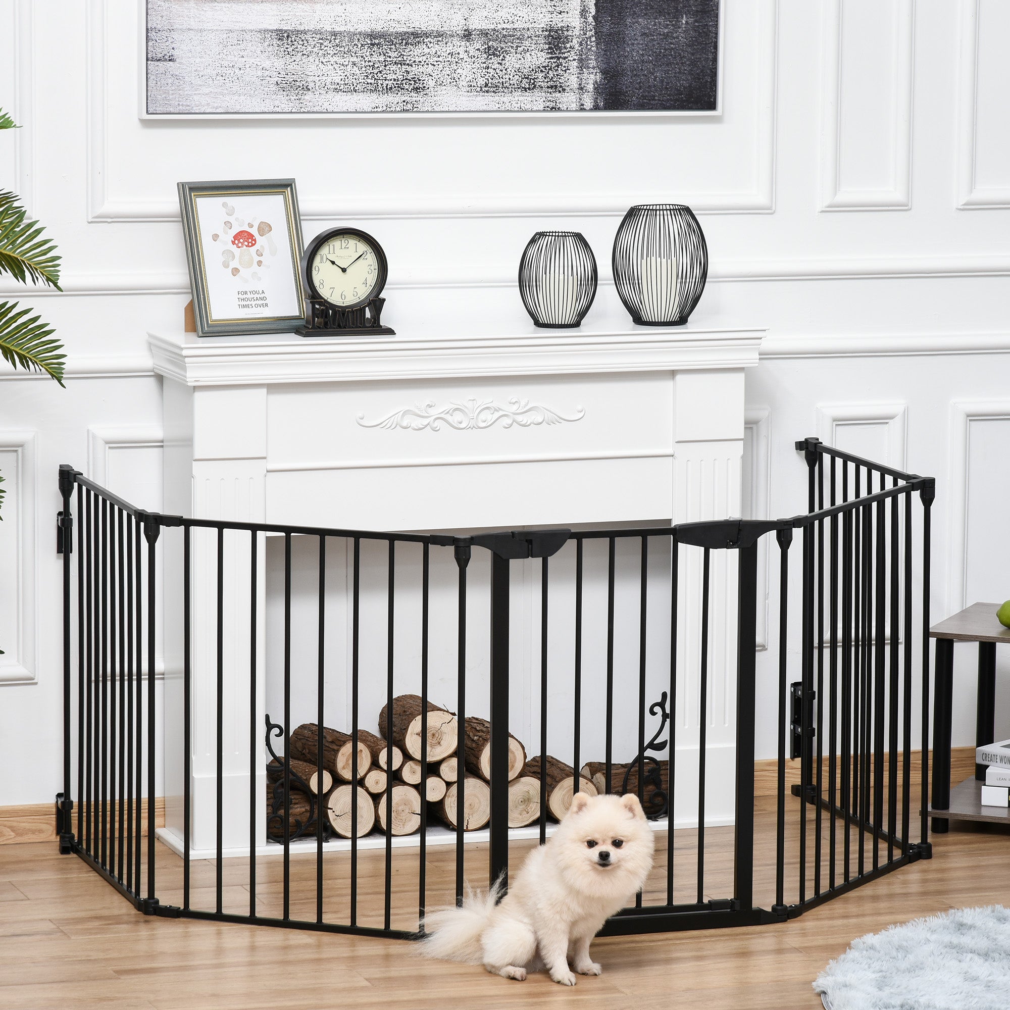 Barreira de Segurança para Animais de Estimação - 300x74,5 cm - Cor Preto