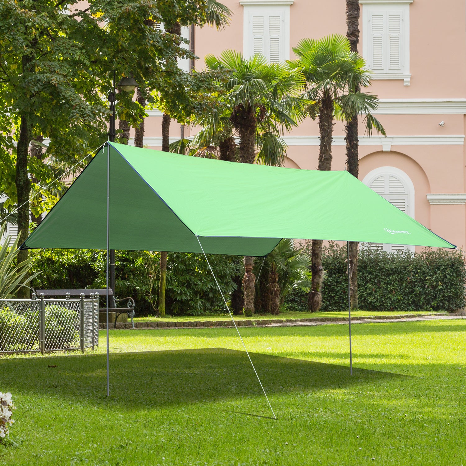 Abrigo de Campismo Portátil 300x292 cm Verde