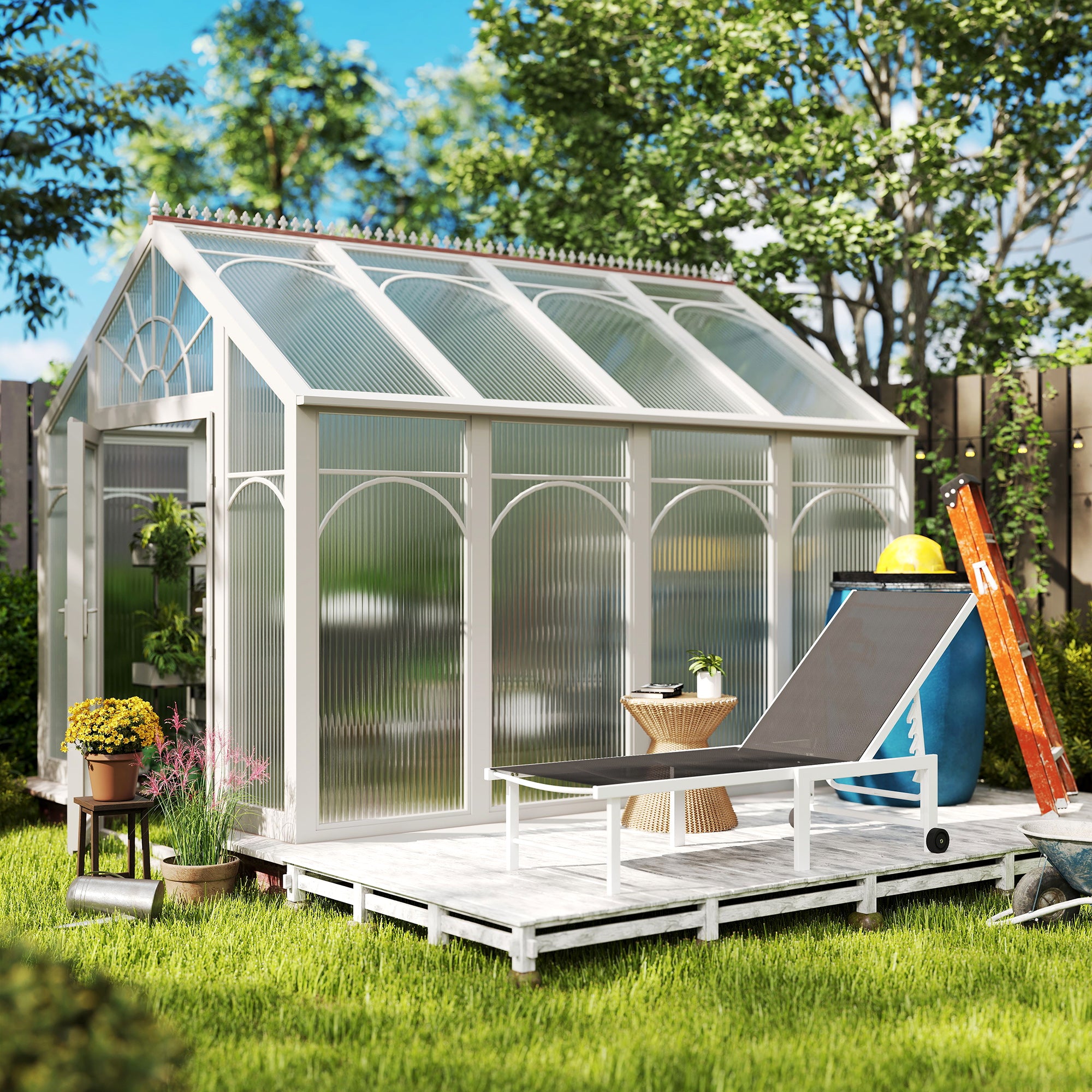 Espreguiçadeira Reclinável de Jardim Cinzento 60x166x84 cm