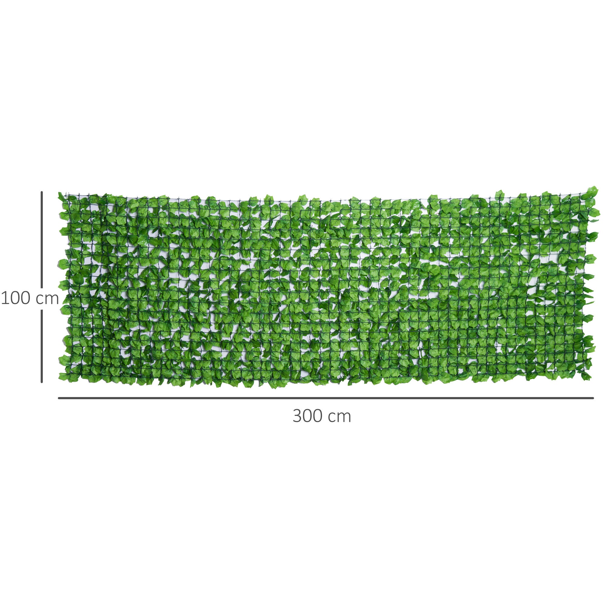 Vedação Artificial em Rolo 300x100 cm Verde - Decoração de Privacidade para Jardim