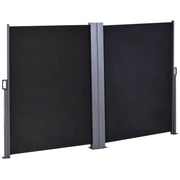 Toldo Lateral Retrátil 600x160cm Cinza Escuro - Proteção UV+50 e Ângulo Ajustável