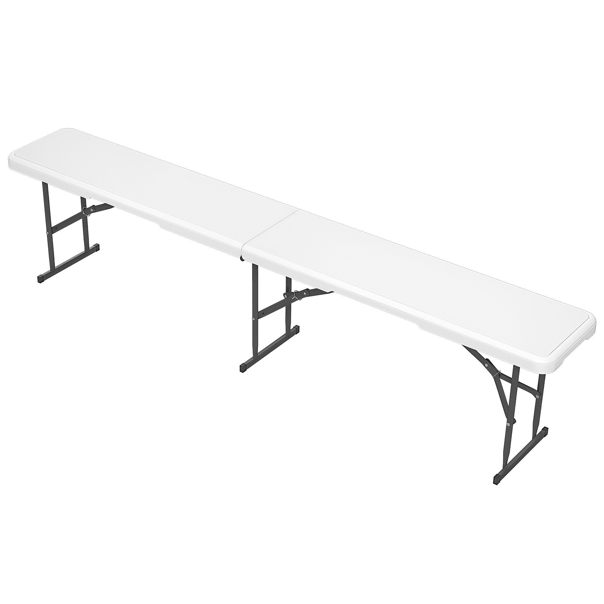 Banco de Jardim Dobrável 3 Lugares 183x28x43 cm Branco