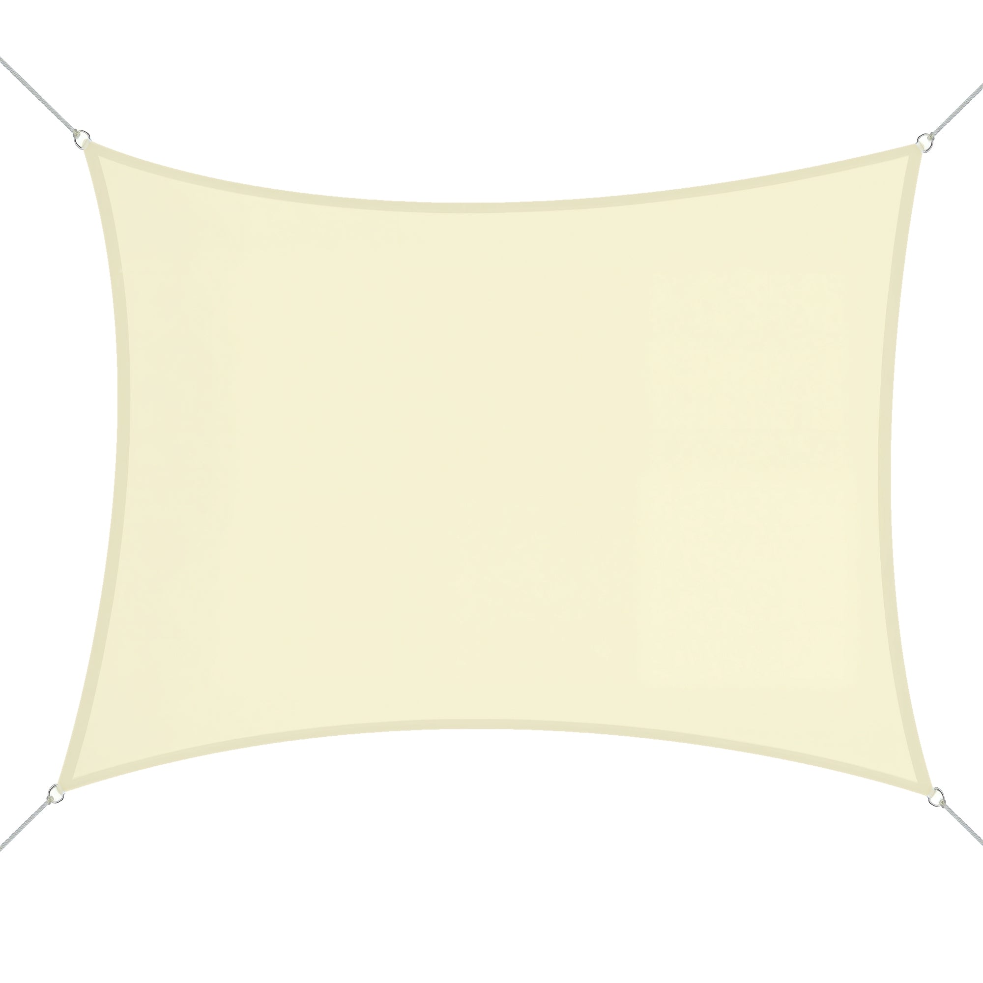Vela de Sombra Retangular 300x400 cm Cor Creme Branco