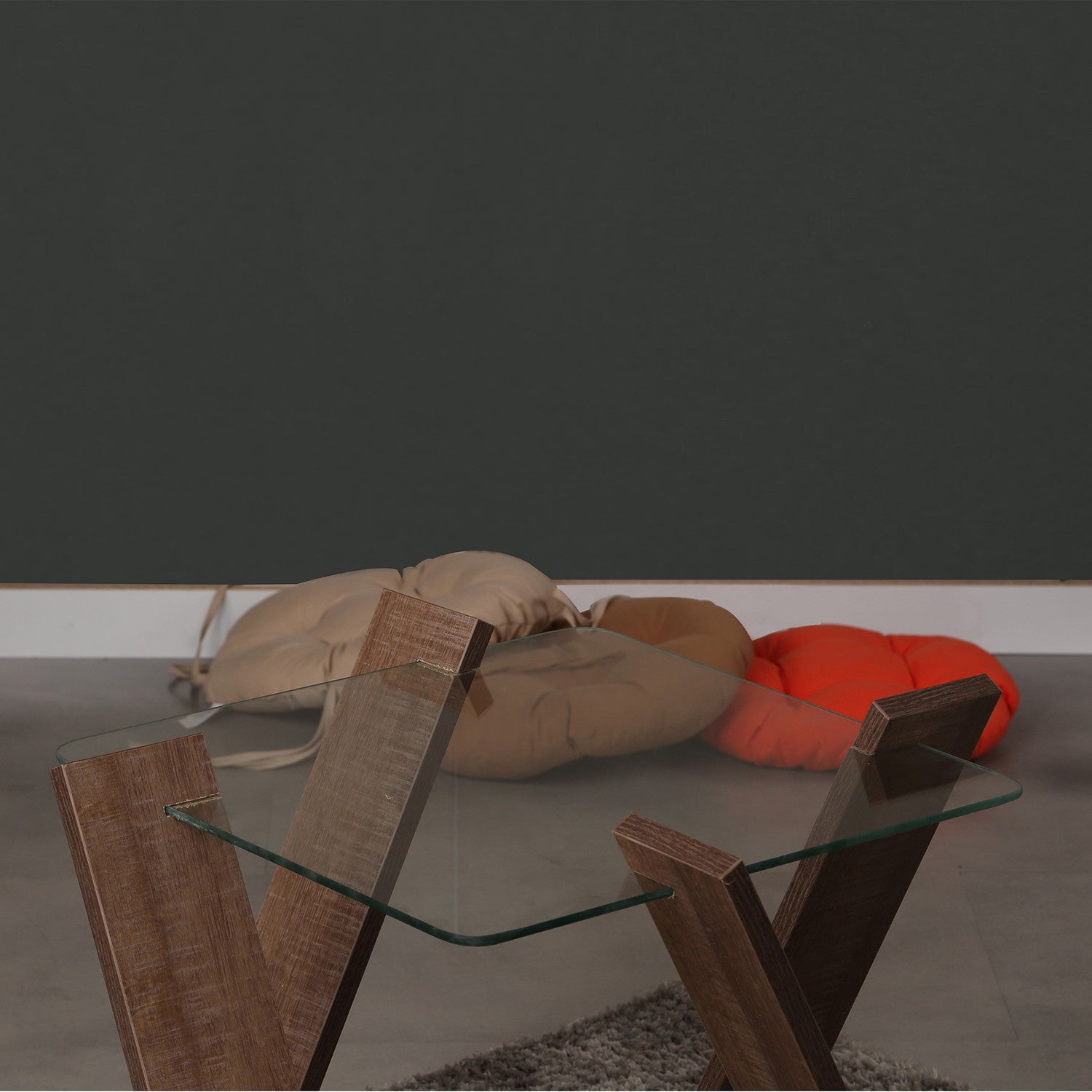 Mesa de Centro-Roman Mini-Carvalho escuro