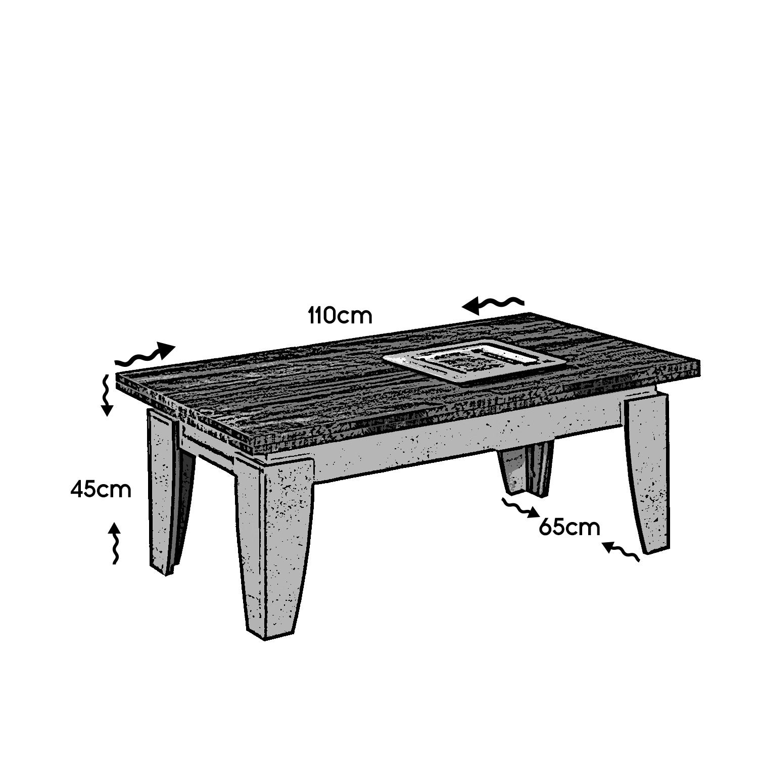 Mesa de Centro-Lusso-Bege