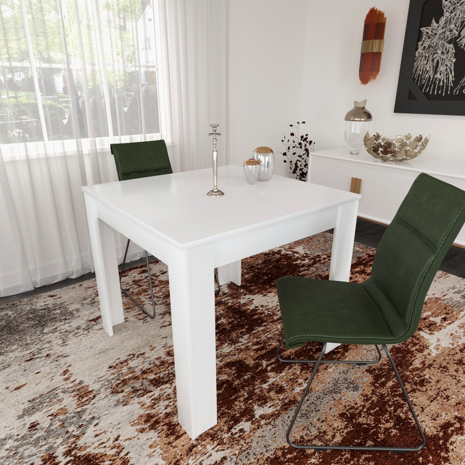 Mesa de jantar-Single-Branco