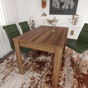 Mesa de Jantar Elegante em Nogueira, 120 x 80 x 78 cm | Painel de Partículas 100% Revestido em Melamina, 18 mm de Espessura | Perfeita para Salas de Jantar Modernas, Elegante e Durável