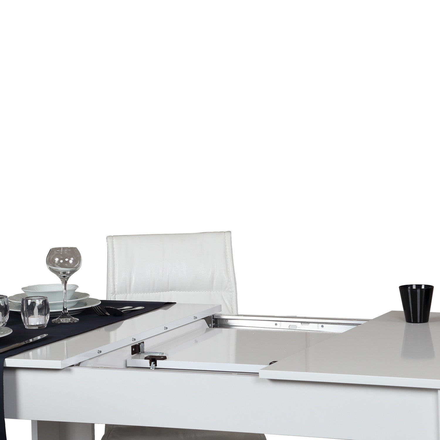 Mesa de Jantar Extensível-Oblo-Branco