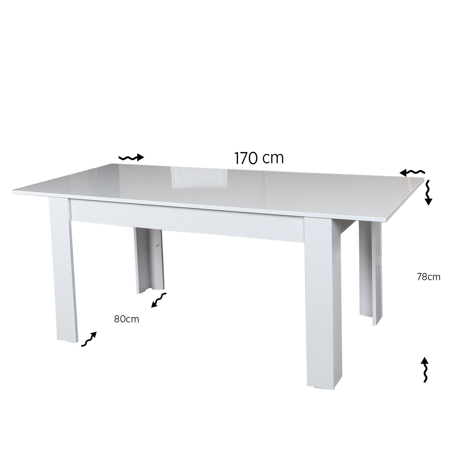 Mesa de Jantar Extensível-Oblo-Branco