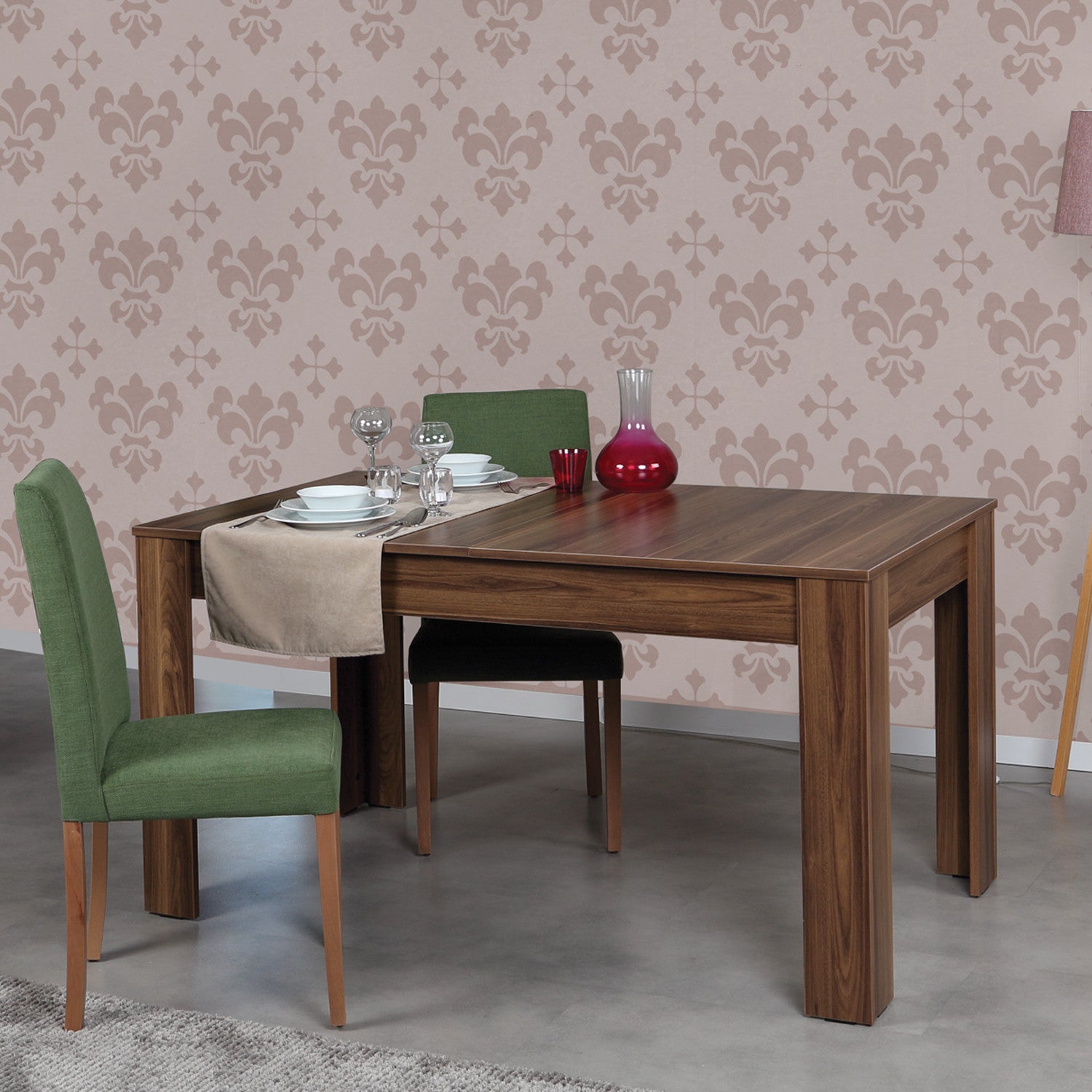 Mesa de Jantar Extensível-Oblo-Noz
