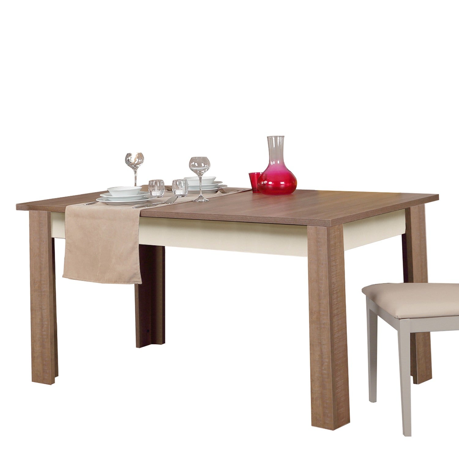 Mesa de Jantar Extensível-Bois-Carvalho escuro
