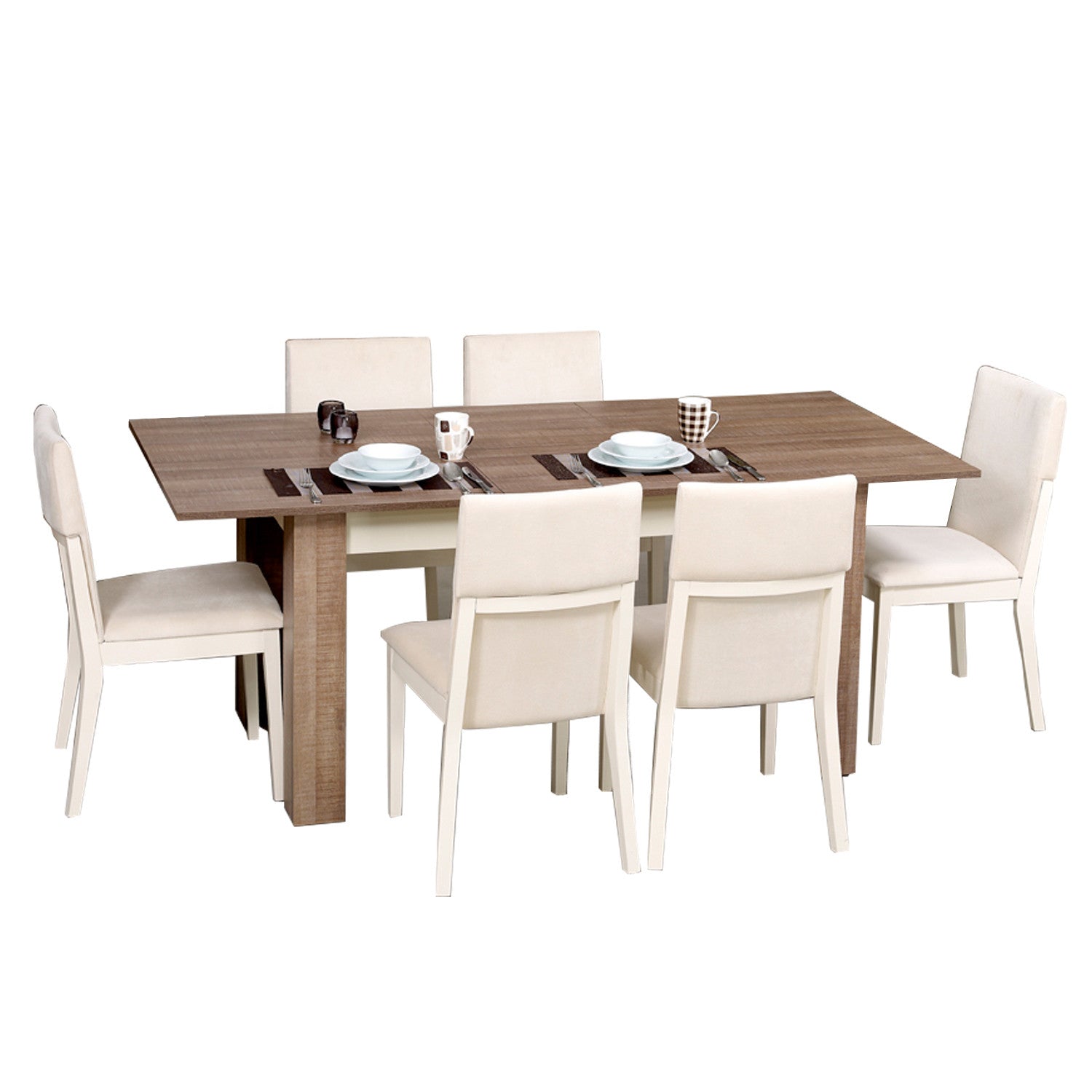 Mesa de Jantar Extensível-Bois-Carvalho escuro
