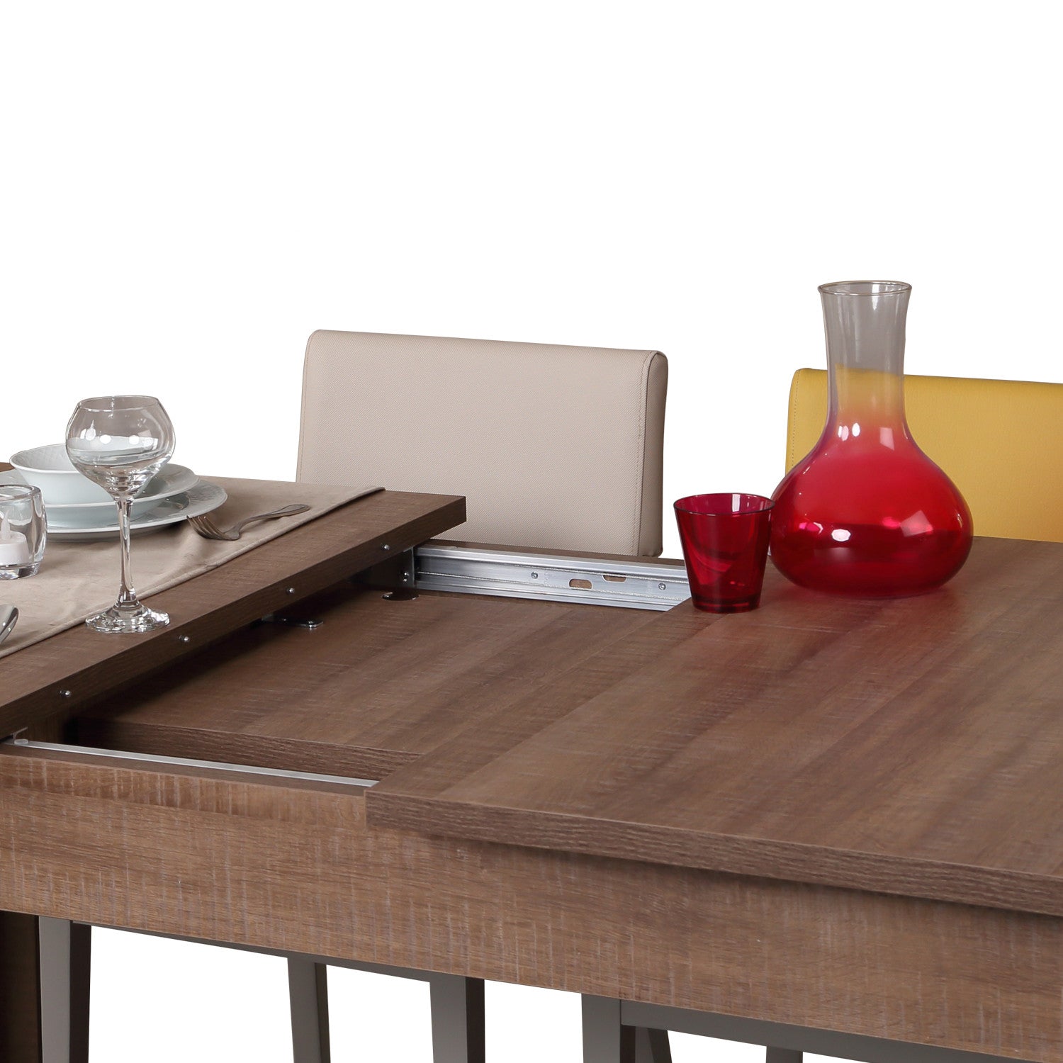 Mesa de Jantar Extensível-Huqqa-Carvalho escuro