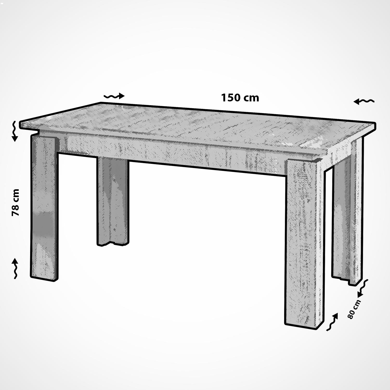 Mesa de Jantar Extensível-Huqqa-Carvalho escuro