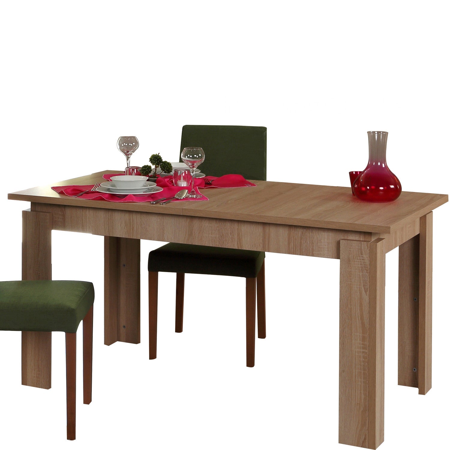 Mesa de Jantar Extensível-Huqqa-Carvalho Claro