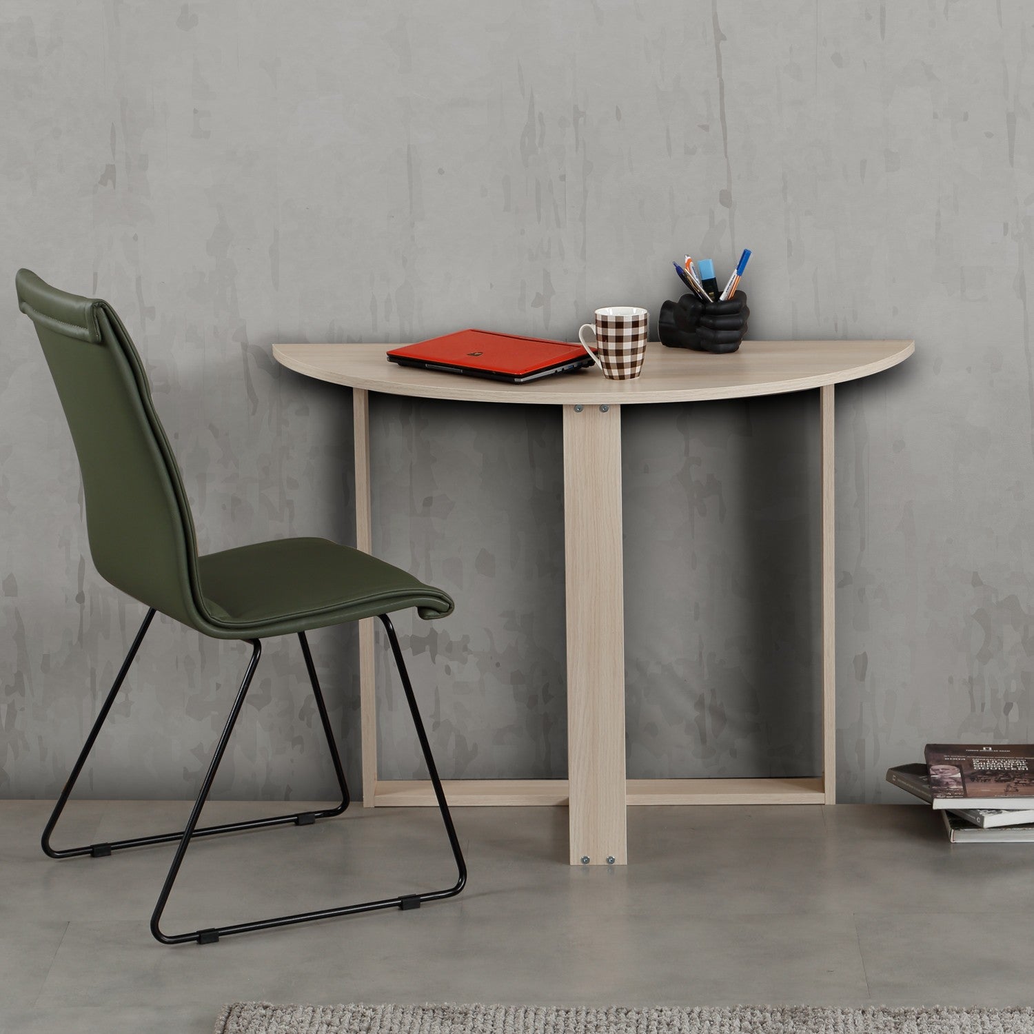 Secretária de Estudo – 106 cm x 77 cm x 45 cm – Carvalho – Painéis de partículas revestidos a melamina