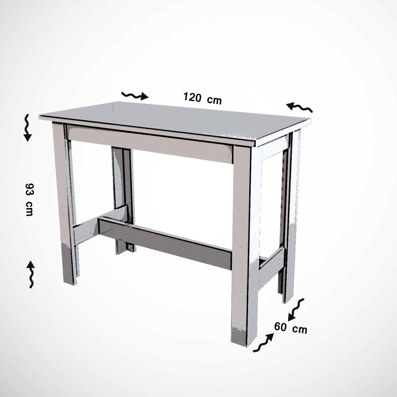 Mesa de jantar-Barra-Branco