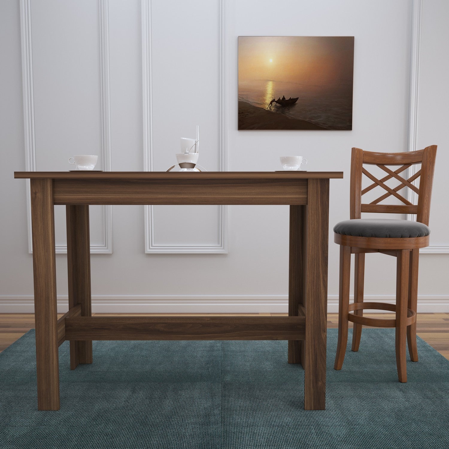 Mesa de jantar-Barra-Noz