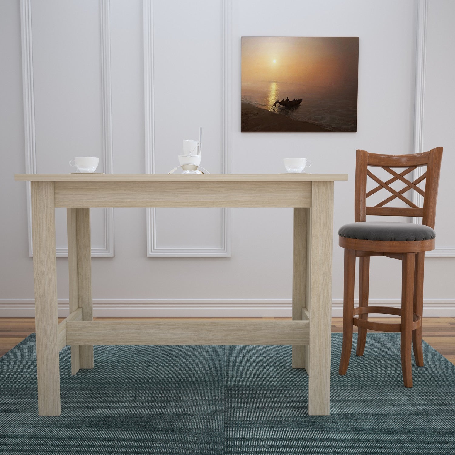 Mesa de jantar-Barra-Carvalho