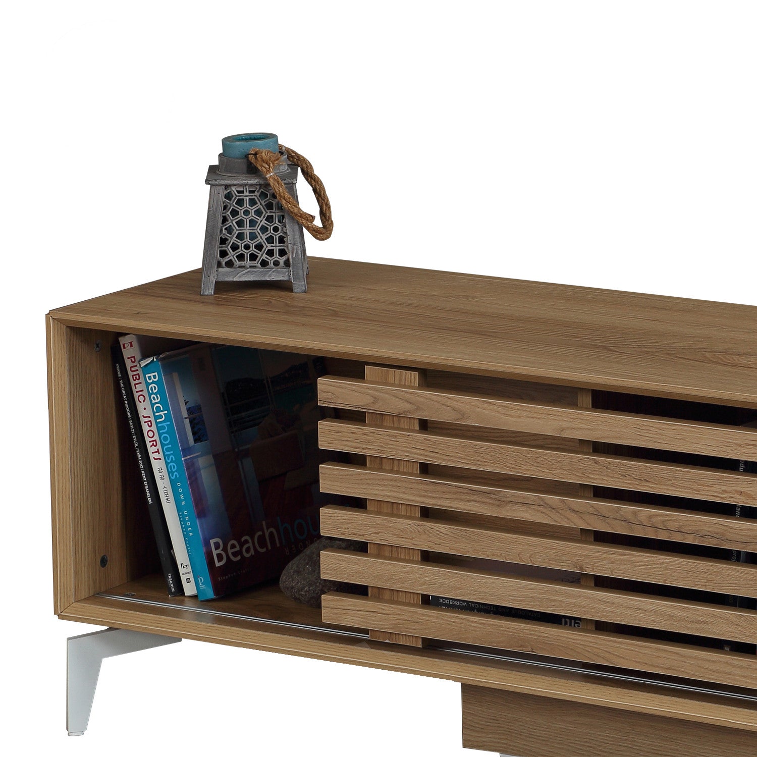 Móvel de TV – 150 cm x 50 cm x 41 cm – carvalho – painel de partículas revestido a melamina