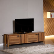 Móvel de TV – 189 cm x 50 cm x 45 cm – castanho – painel de partículas revestido a melamina