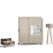 Guarda-roupa – 160 cm x 216 cm x 60 cm – Carvalho – Painéis de partículas revestidos a melamina