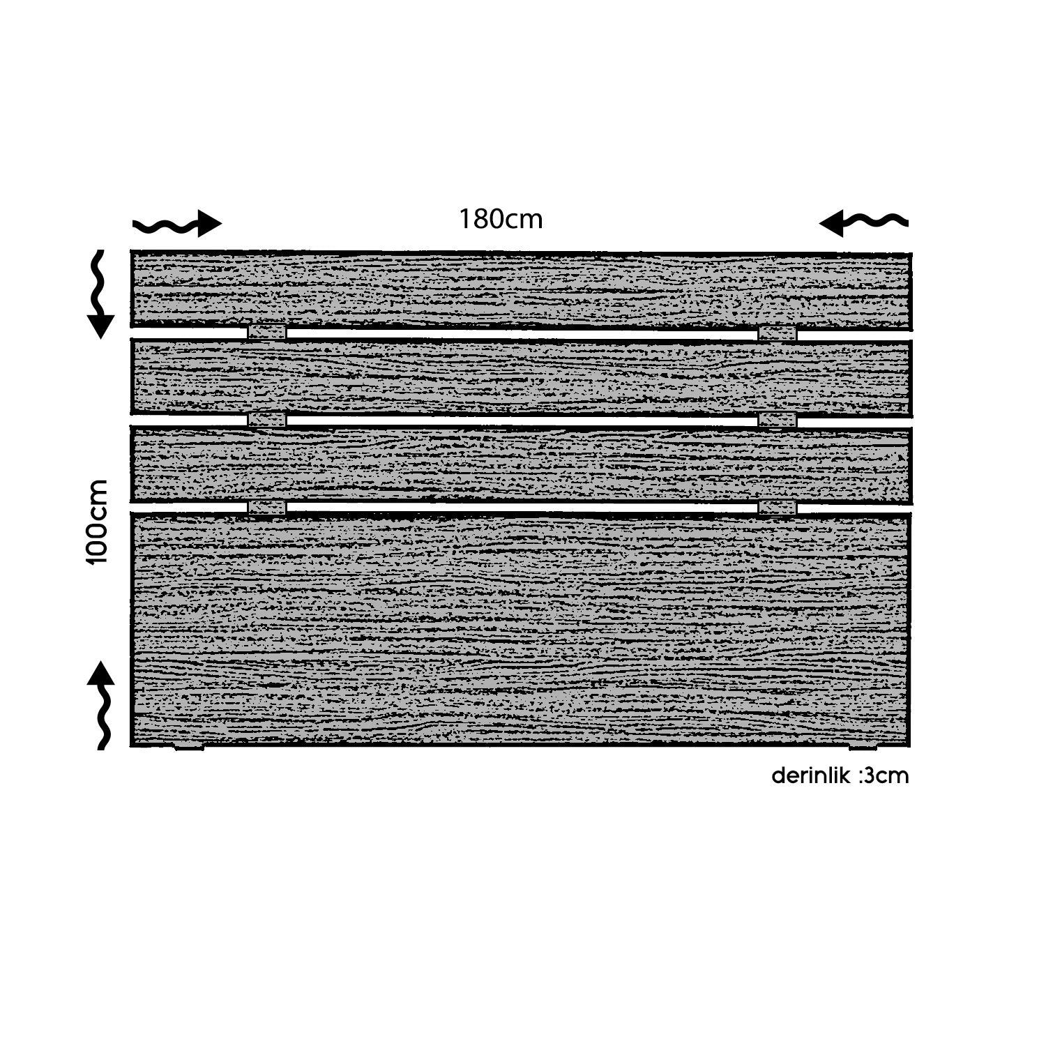Cabeceira – 180 cm x 100 cm x 3 cm – Branco – Melamina