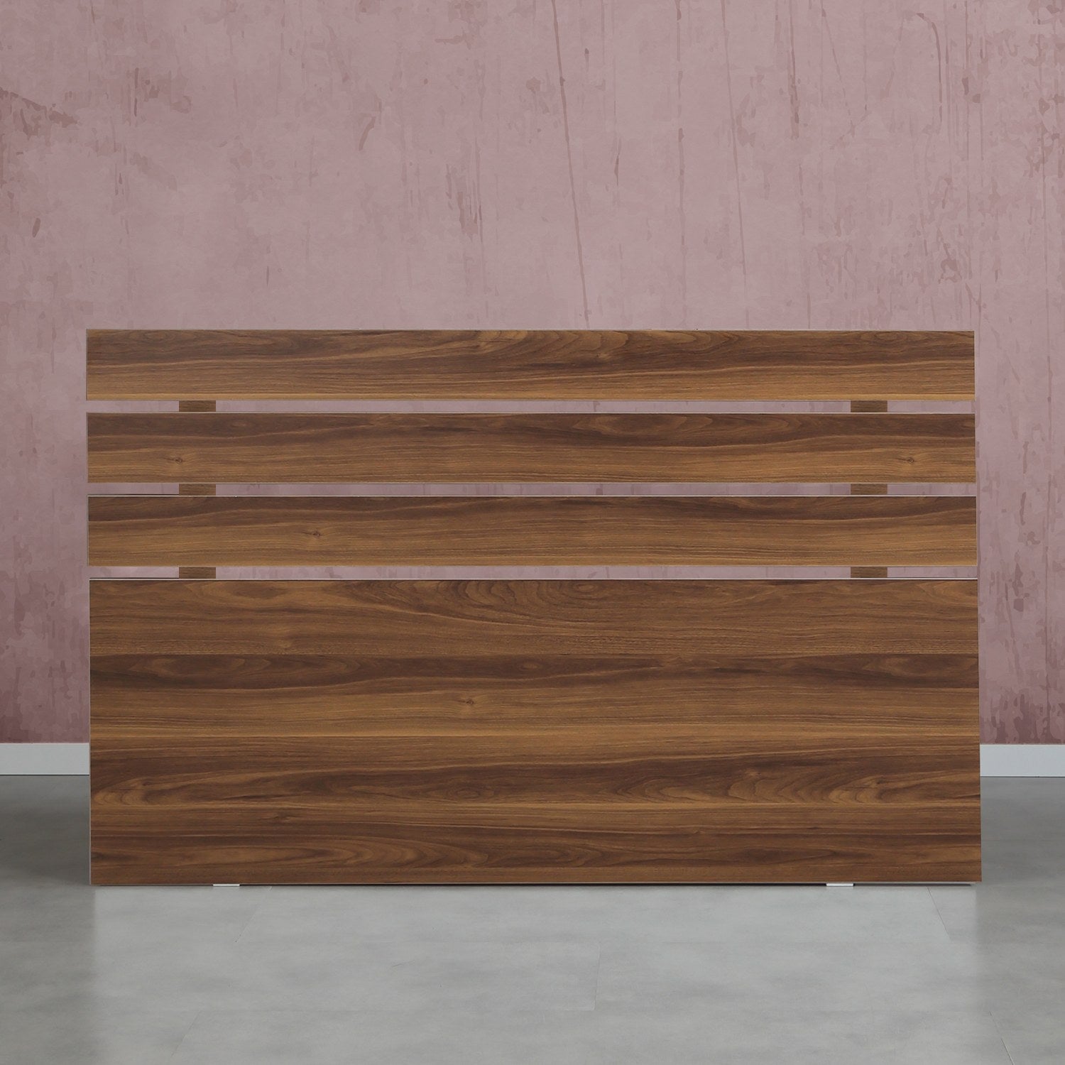 Cabeceira de cama em nogueira – 180 x 100 x 3 cm – nogueira – painel de partículas revestido em melamina