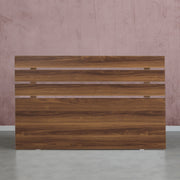 Cabeceira de cama em nogueira – 180 x 100 x 3 cm – nogueira – painel de partículas revestido em melamina