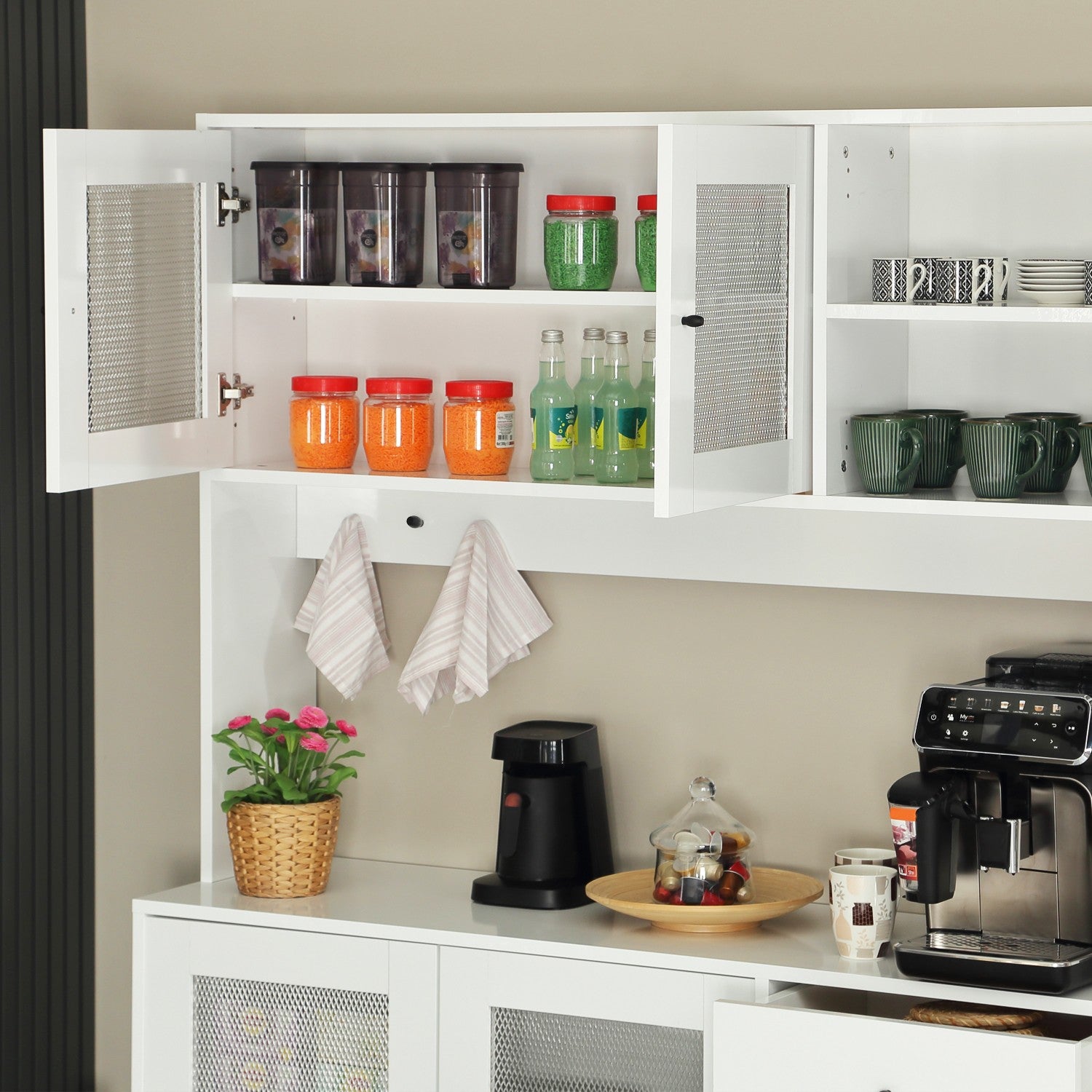 Armário multiuso – 140 cm x 187 cm x 40 cm – Branco – Aglomerado