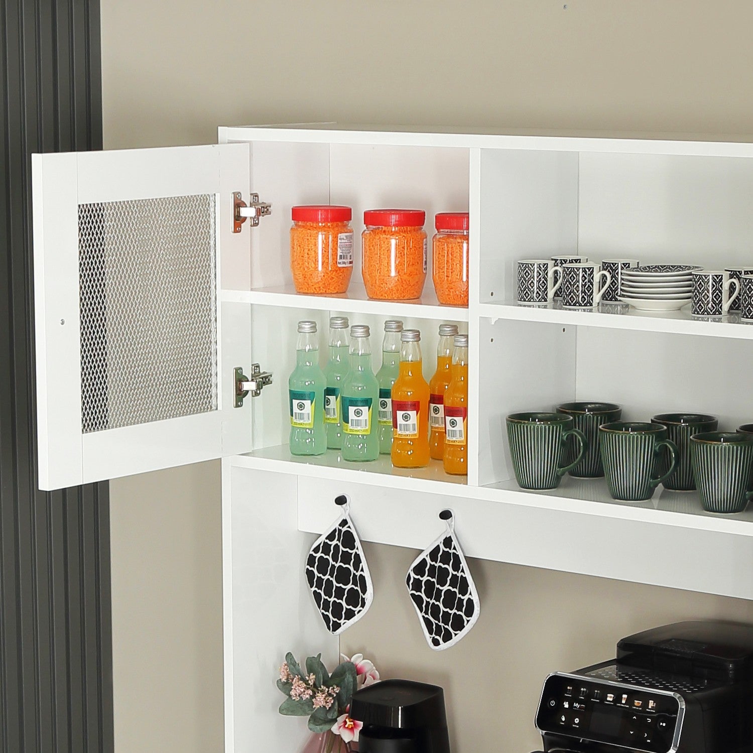 Armário multiuso – 96 cm x 187 cm x 40 cm – Branco – Aglomerado