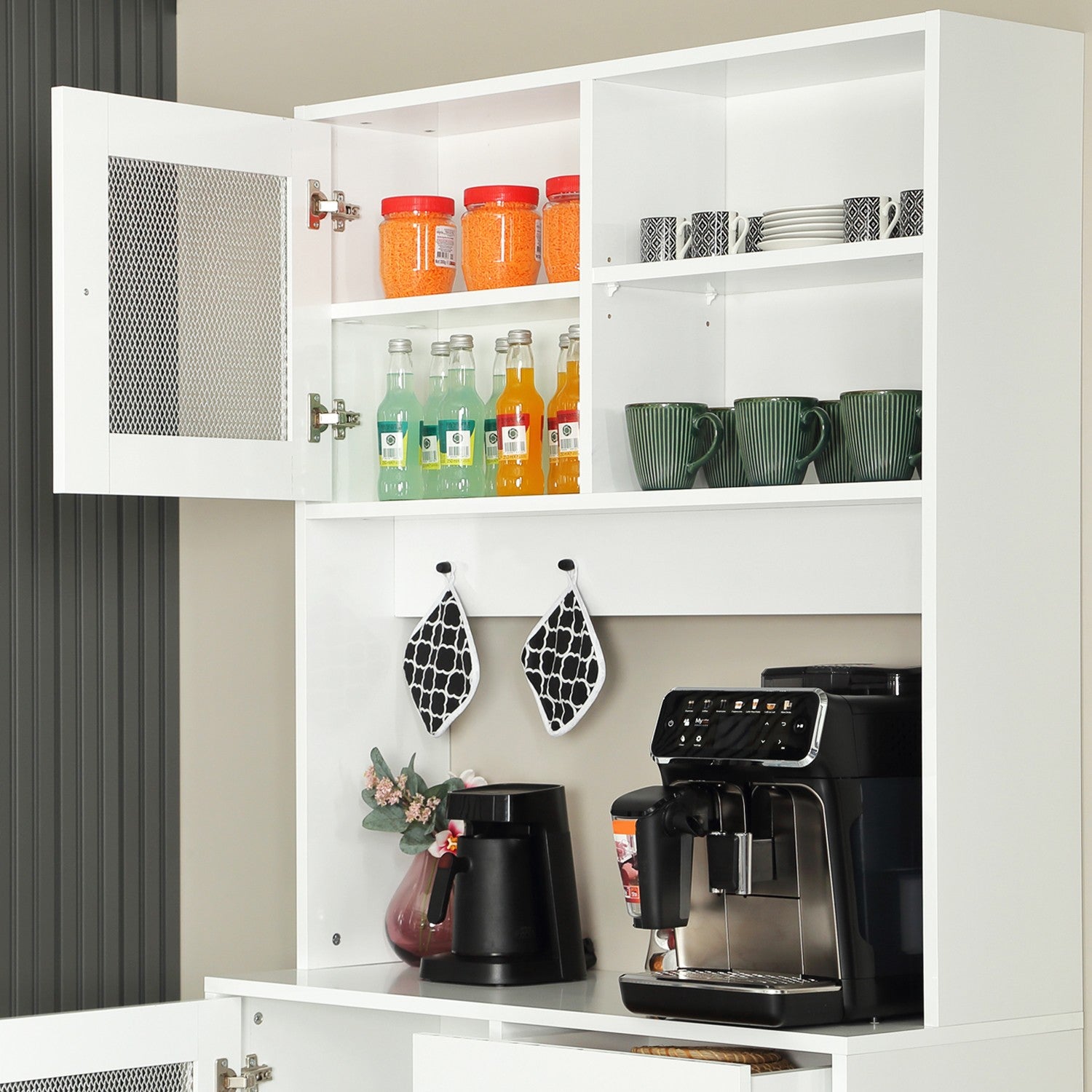 Armário multiuso – 96 cm x 187 cm x 40 cm – Branco – Aglomerado