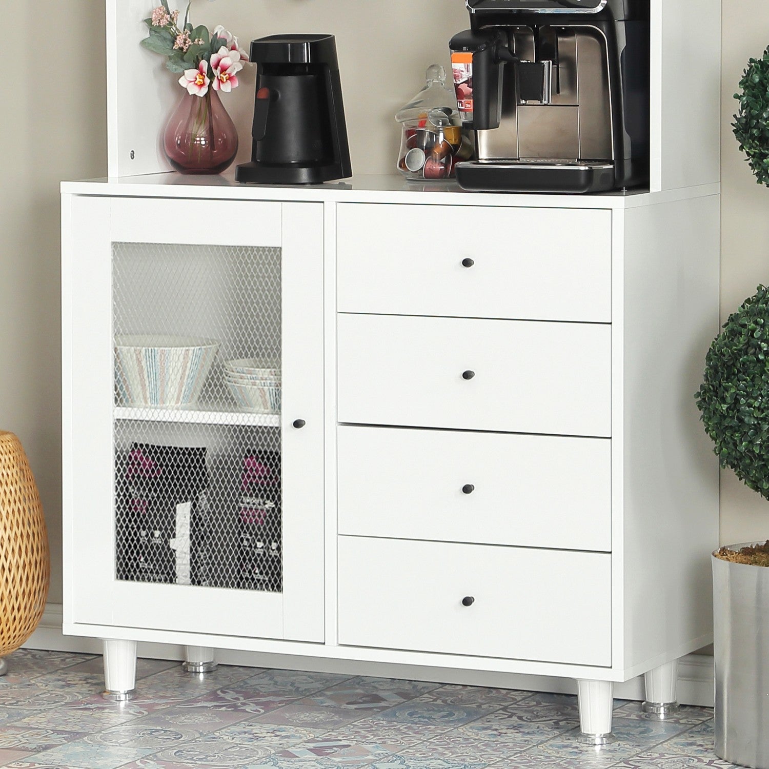 Armário multiuso – 96 cm x 187 cm x 40 cm – Branco – Aglomerado