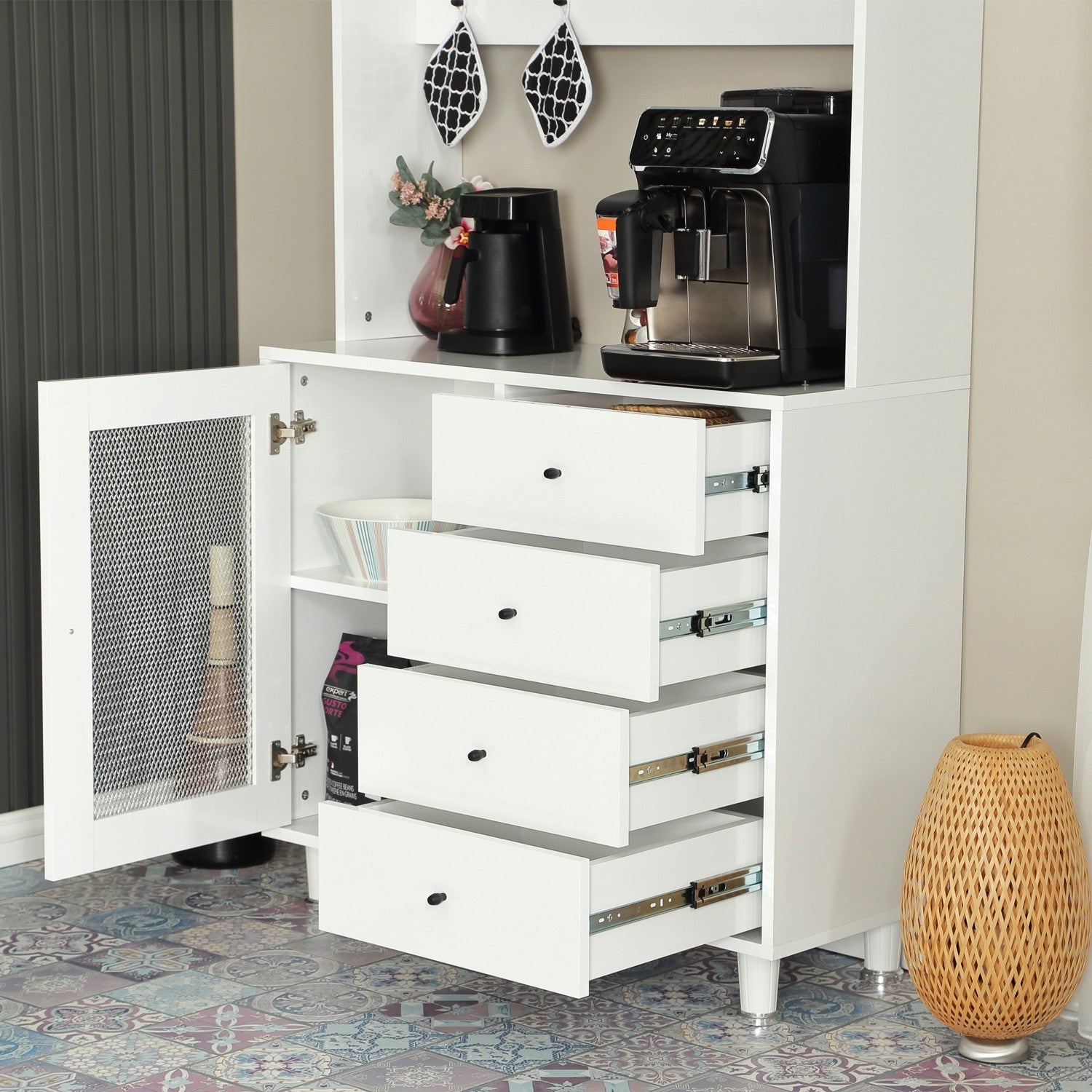 Armário multiuso – 96 cm x 187 cm x 40 cm – Branco – Aglomerado