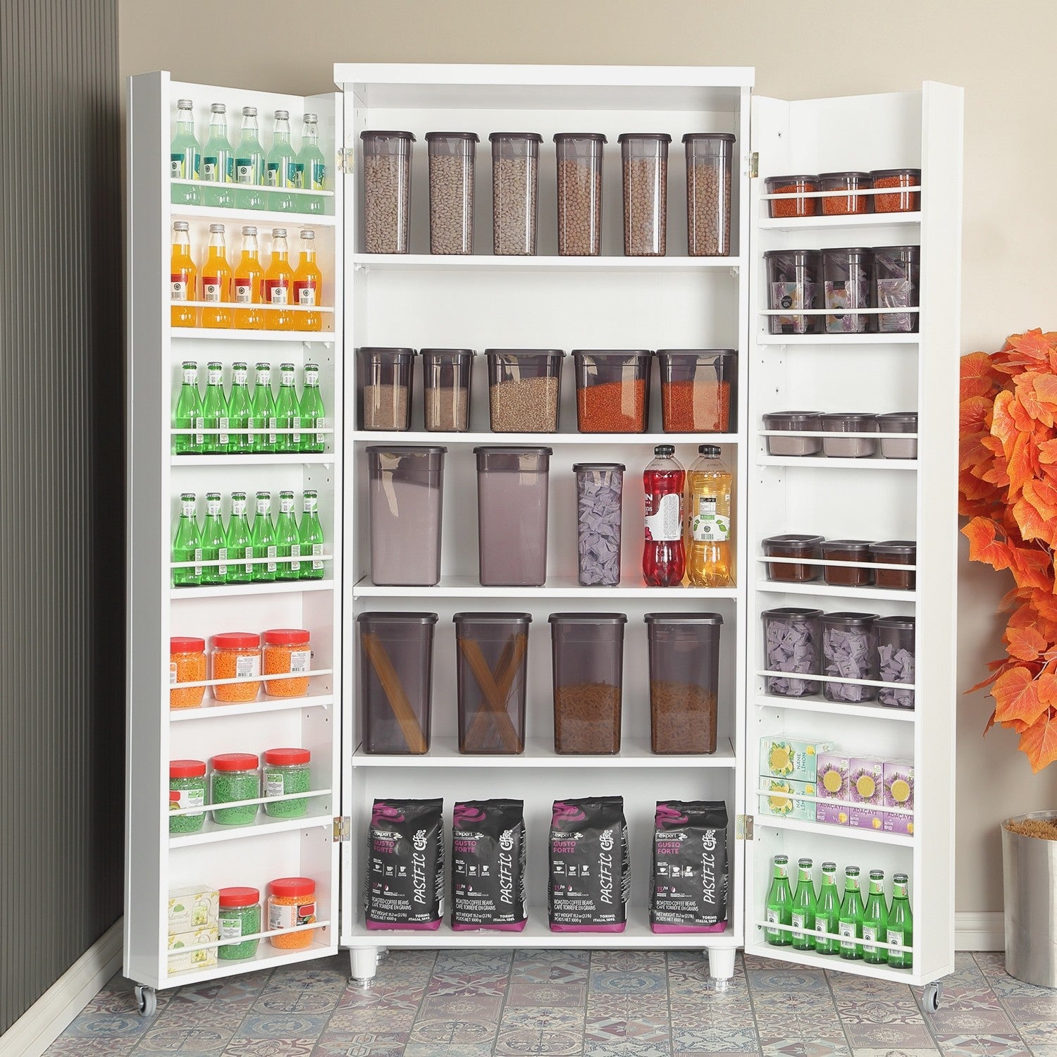 Armário multiuso – 80 cm x 180 cm x 42 cm – Branco – Aglomerado