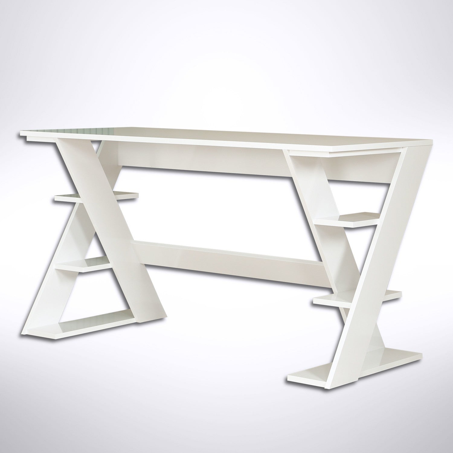Secretária de Estudo – 140 cm x 73 cm x 60 cm – Branco – Aglomerado