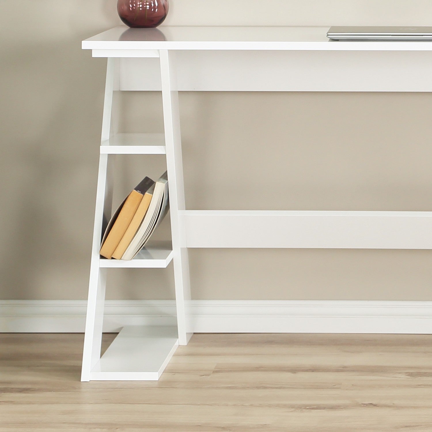 Secretária de Estudo – 140 cm x 73 cm x 60 cm – Branco – Aglomerado