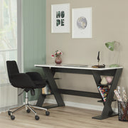 Secretária de Estudo – 140 cm x 73 cm x 60 cm – Antracite e Branco – Aglomerado